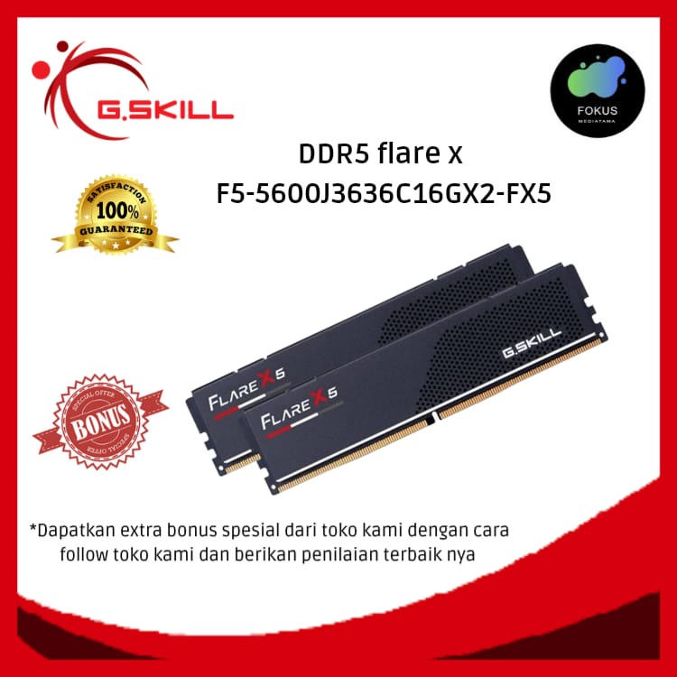 Gskill Flare X 5 DDR5 5600Mhz 32GB (2x16GB) F5-5600J363CF16GX2-FX5