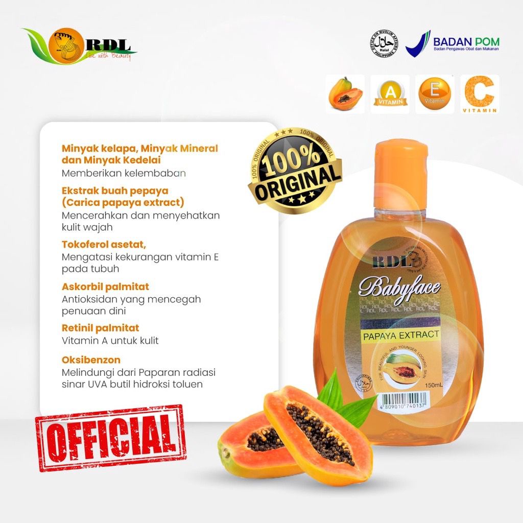 RDL Facial cleanser / Pembersih wajah Extract papaya