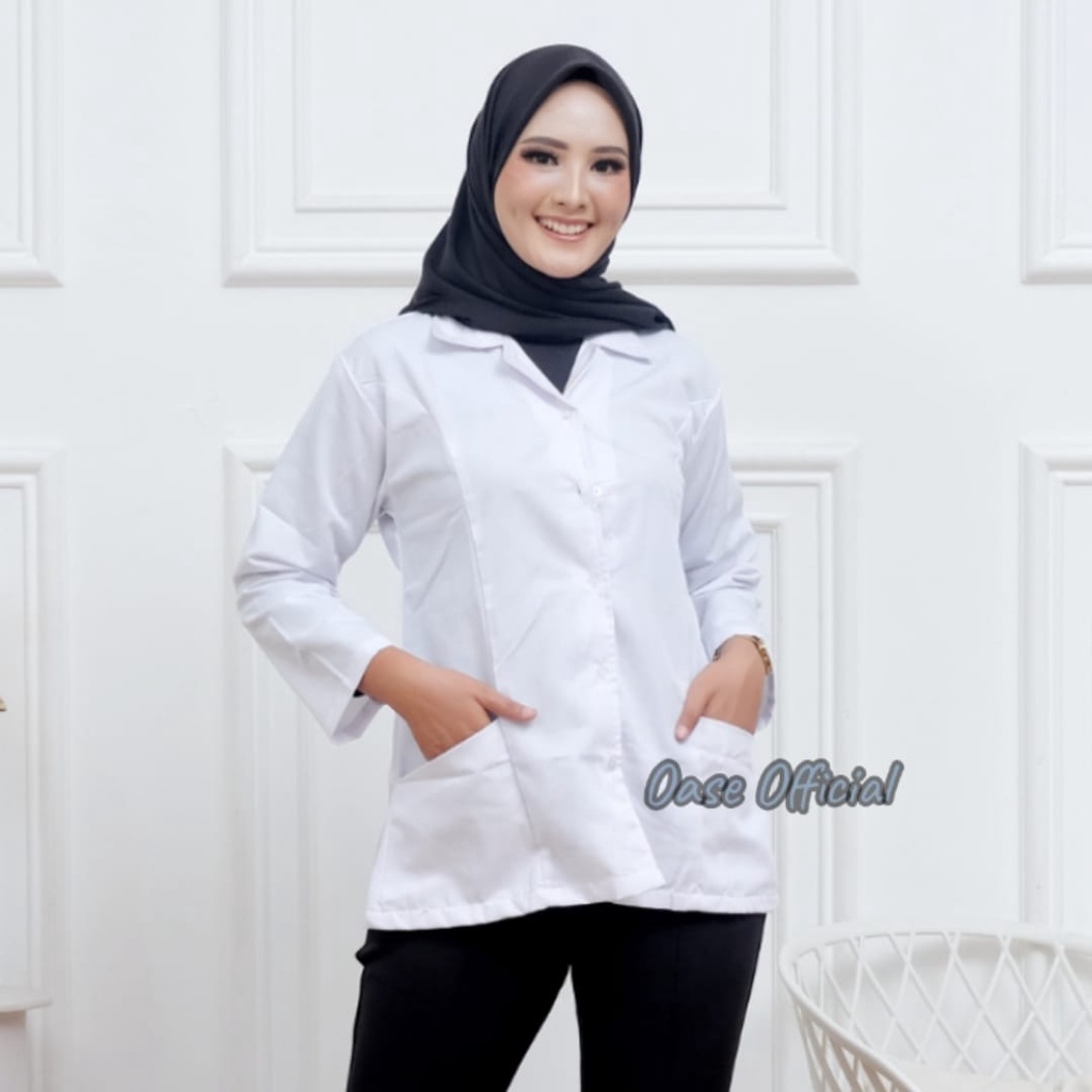 Baju Dinas Seragam Putih wanita Baju Putih PNS/ASN, Baju Putih Guru, Baju PPL, PDH, Perawat, Bidan