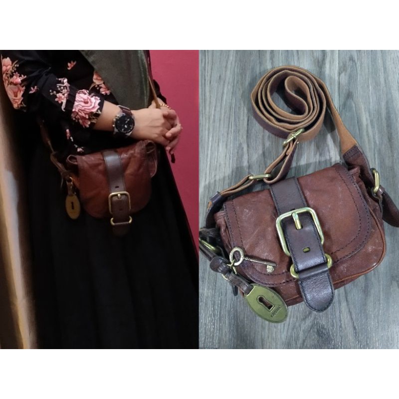 FOSS*L tas wanita second brand selempang sling bag ocil emory seken preloved bekas