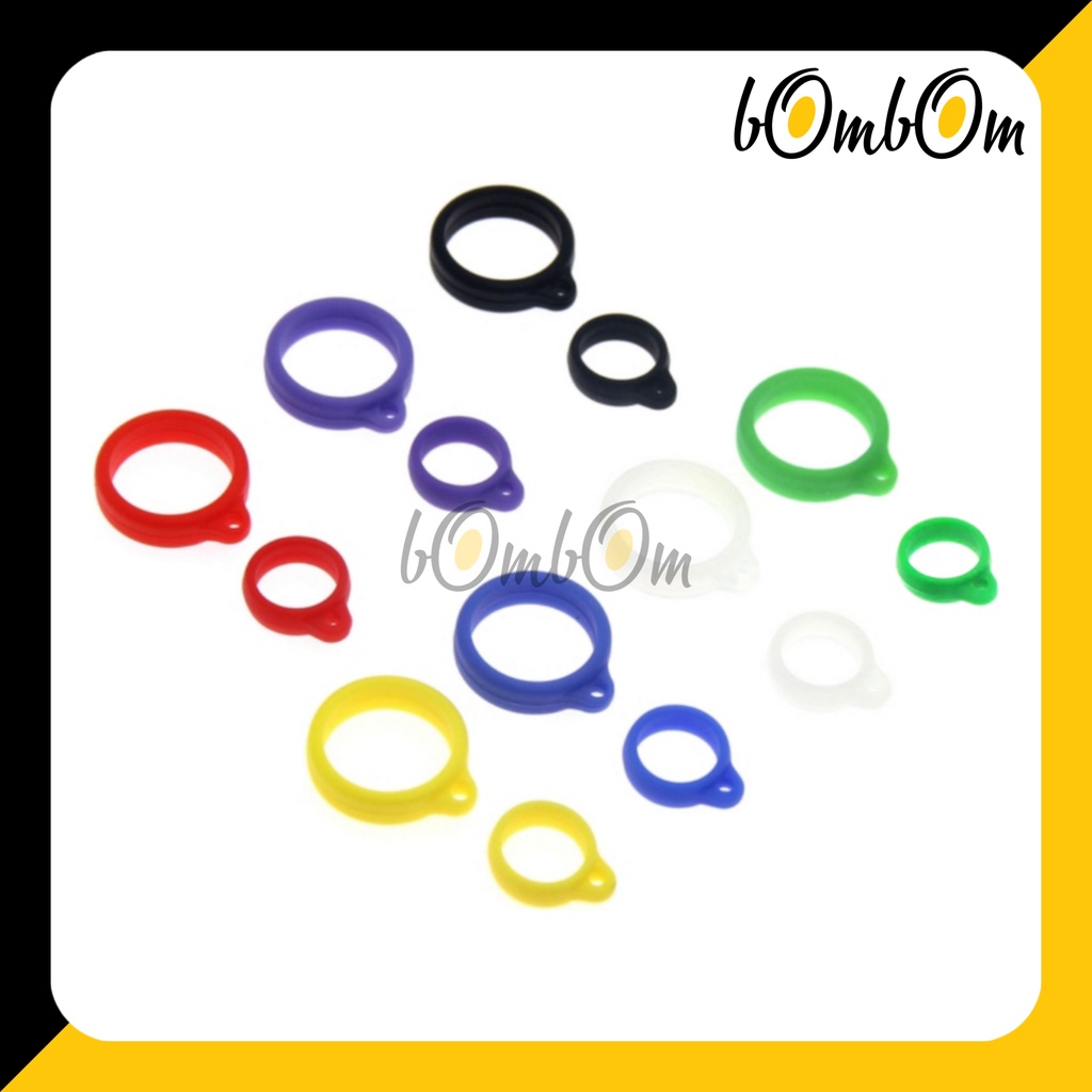 

7 Warna Karet Oring Gantungan Lanyard 13mm 20mm 40mm O Ring Rubber Silicon Aksesoris