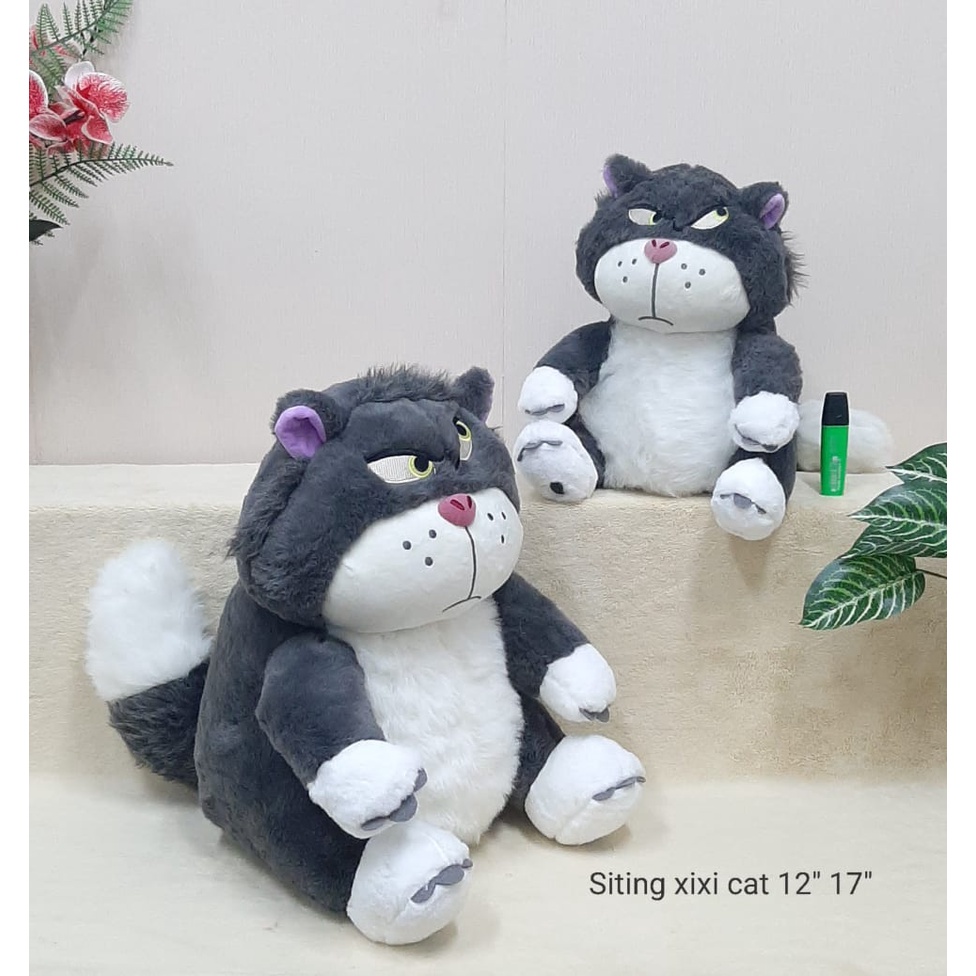 Boneka sitting Lucifer Cat Size 12&quot;/35cm/boneka furyu Cat/boneka kucing/boneka New Cat/boneka Lucu/