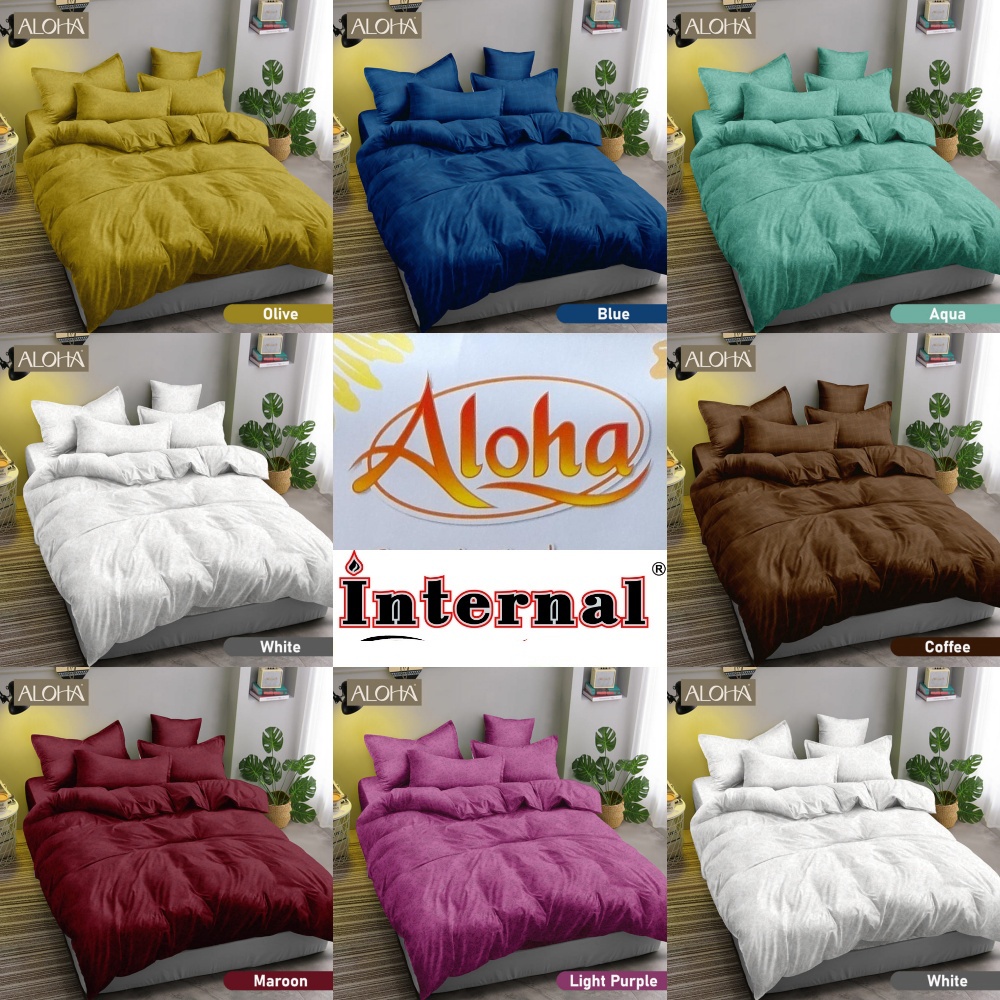 ALOHA - Bed Cover FLAT King (180x200) Polos Embossed Terlaris pilihan