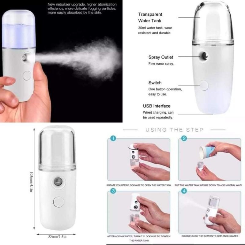 [ DBI ] Nano Spray Portable Mini -  Mist Sprayer Semprot Pelembab Wajah Mini Facial Humidifier Nano
