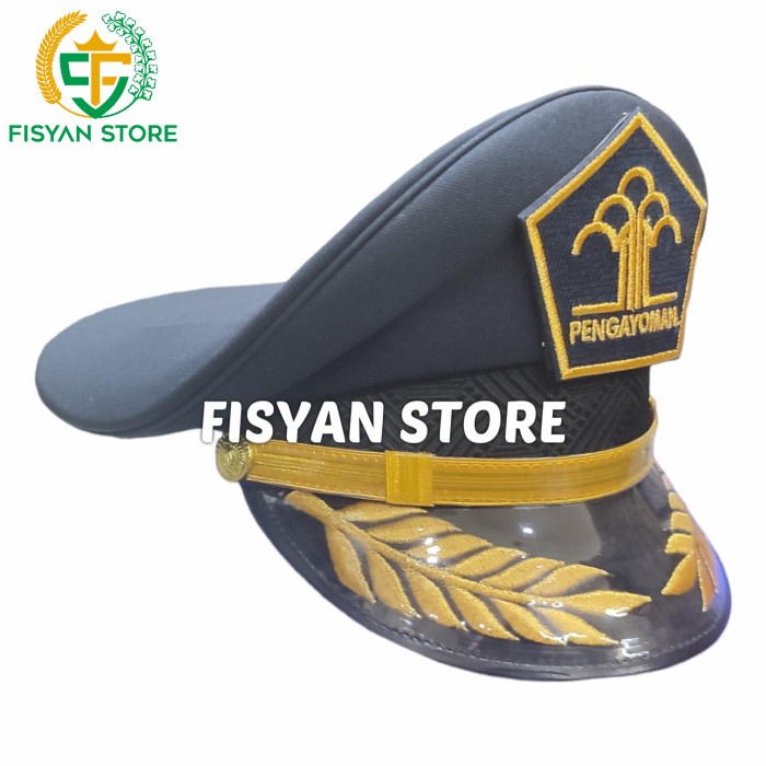 Topi Pet Pengayoman | Pet Kemenkumham | Topi Pet Lapas Gol 3D 4A 4B