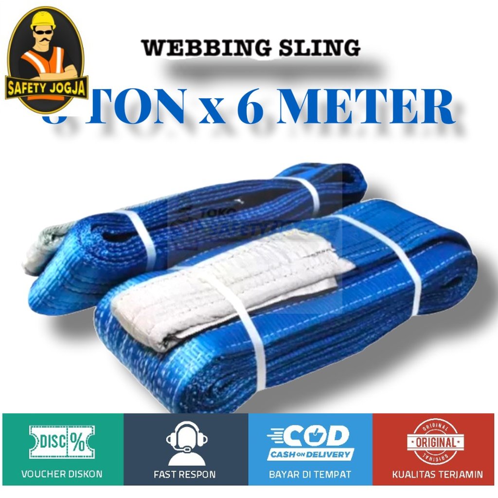 WEBBING SLING BELT 8 TON X 6 METER - TALI SABUK 8T X 6M WEBING SLING