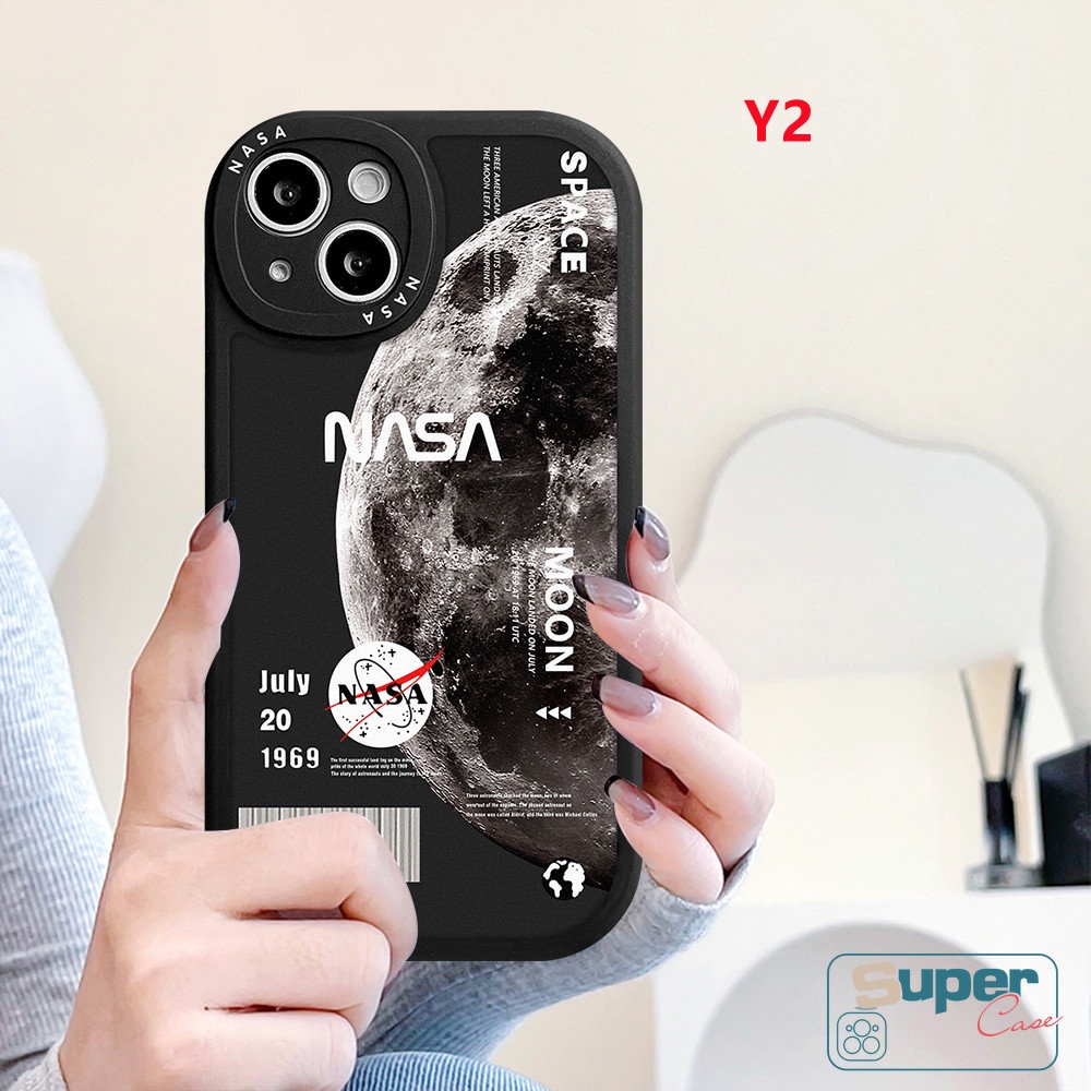 Casing Soft Case Redmi9 10C 12C A1 9A 10A 10 9T 9C POCO F4 M3 X3 NFC Pro Redmi Note 10s 11 11s 10 8 9 Pro 9s 11Pro Plus 8Pro Mi 12 11 Lite 11T NFC Trendy Brand Soft Cover NASA