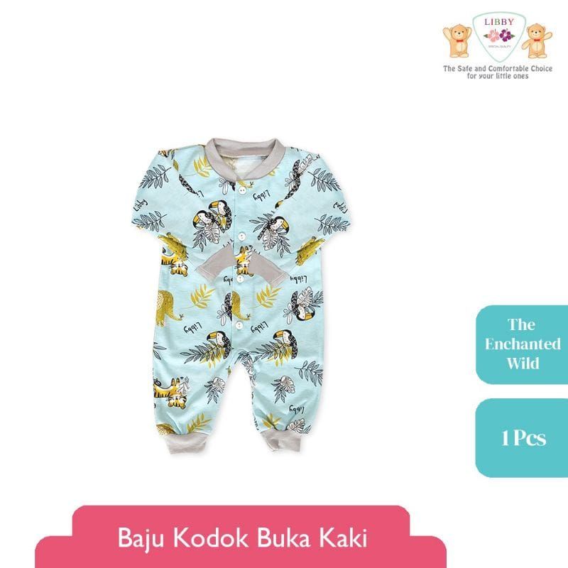 Libby Baju Kodok Panjang Buka Kaki / Baju Bayi Baru Lahir