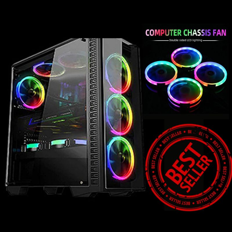 CP Fan Computer Case Fan Luminous LED RGB Cooling