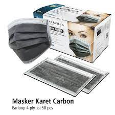 Masker Karet 4ply Carbon Active Onemed box isi 50