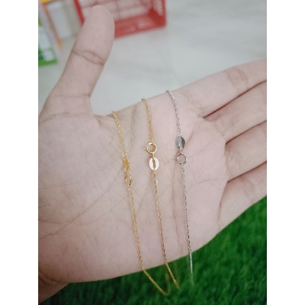 kalung rantai nori vensy+liontin salib kecil mp/perak asli silver 925 lapis emas/fashion wanita terbaru