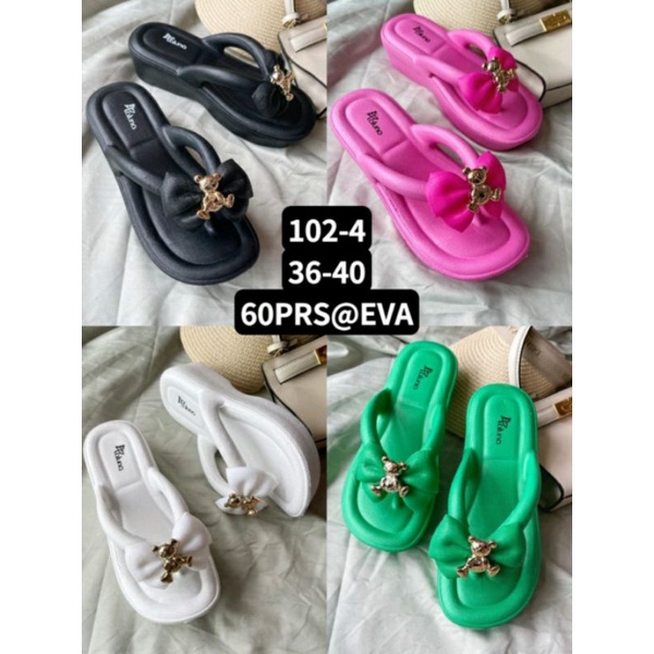 SANDAL WEDGES EVA RUBBER JEPIT SOSIS PITA BEAR-102-4