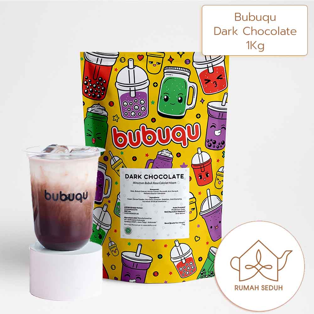 

1kg Bubuqu Dark Choco Powder Drink - Bubuk Minuman Cokelat