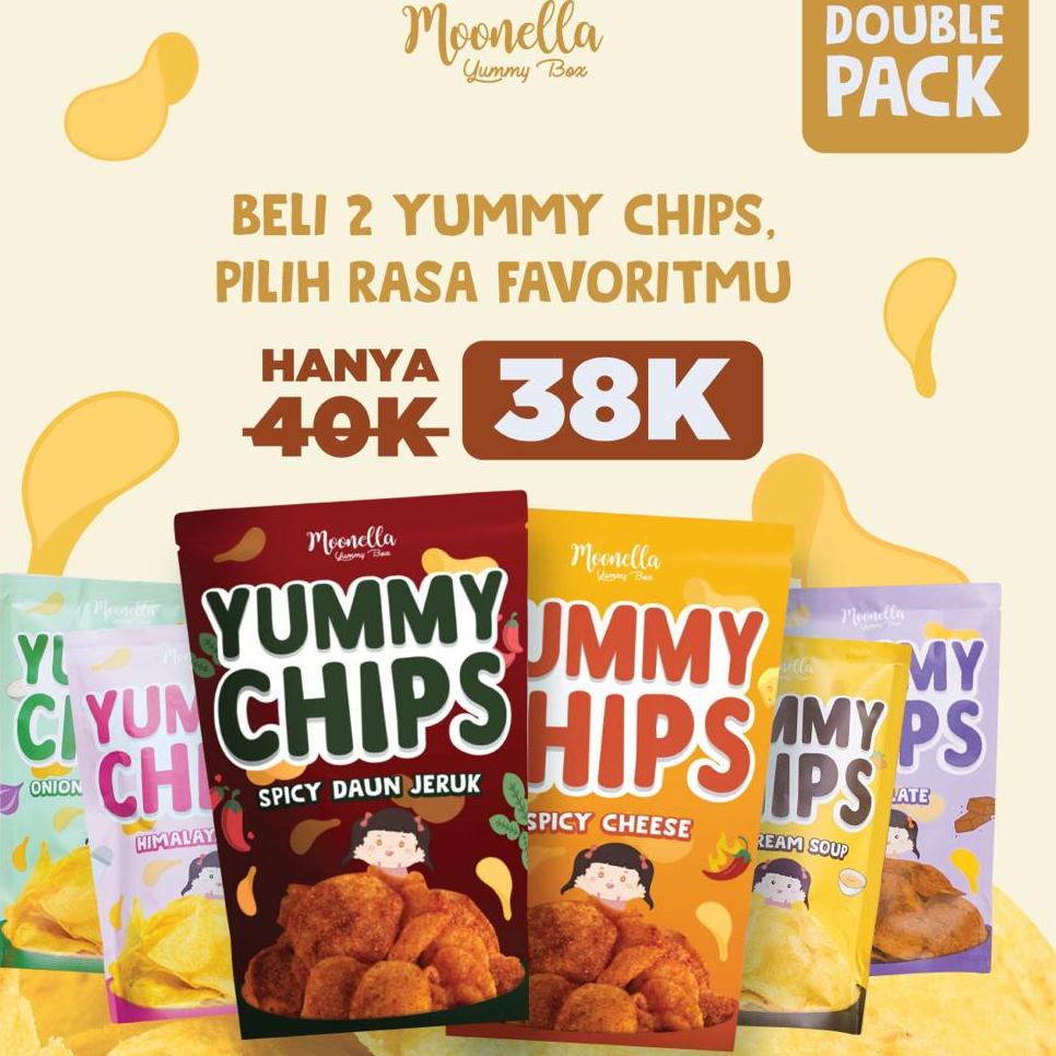 

Produk Spesial Yummy Chips - Double Pack - NO MSG Keripik Kentang isi 2 ...,,