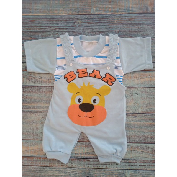 overoll bayi motif Bear umur 0-18bln