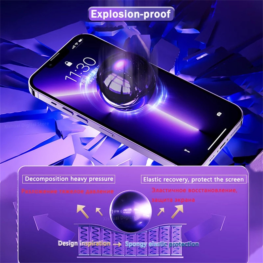 Film shock Belakang Full coverage Untuk iPhone 14 Pro Max Plus 13 12 11 Pro Max mini X/Xs Max XR 7/8 Plus SE2020 Screen saver Soft hydrogel film Pengganti Kaca film Pelindung