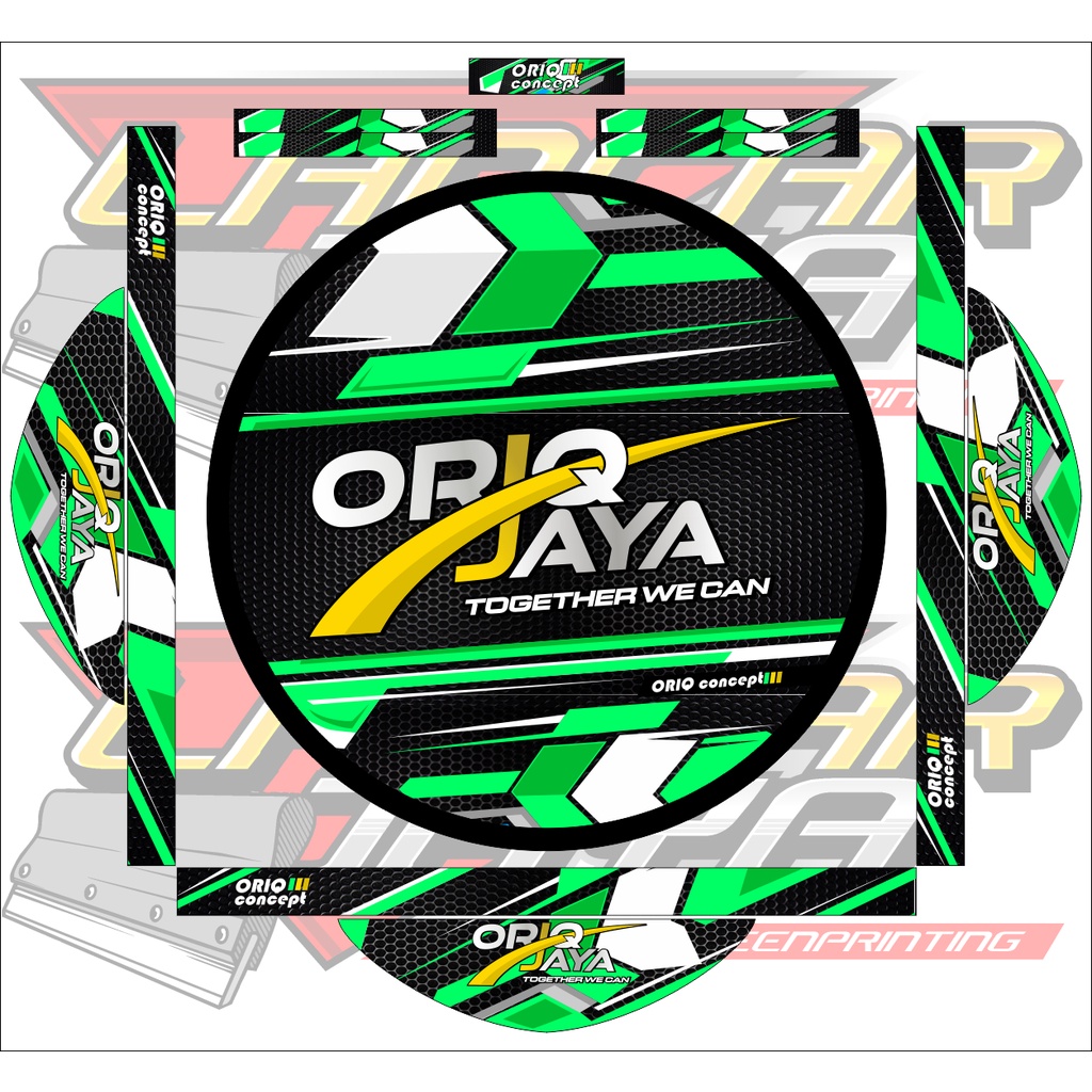 Stiker Decal Tebok Murai ORIQ Concept Nomor 1 2 3