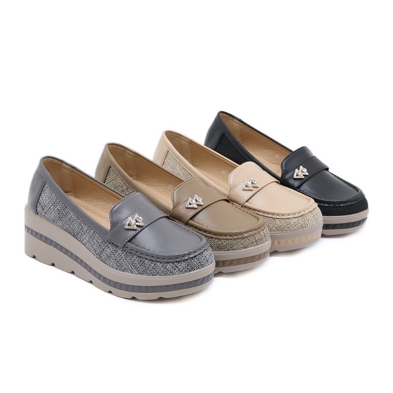 Sepatu wedges wanita import Ellora