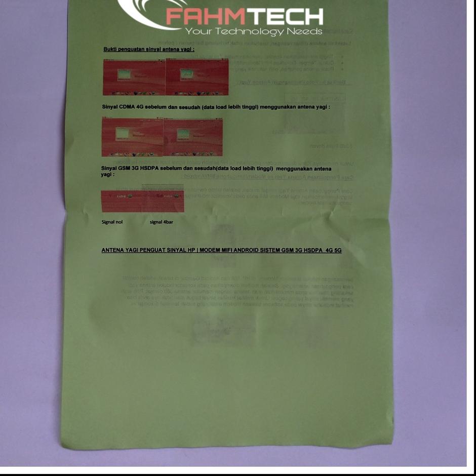 Hemat ANTENA YAGI MODEM, MIFI, ROUTER, HP - FAHM TECH (HGY-15M)
