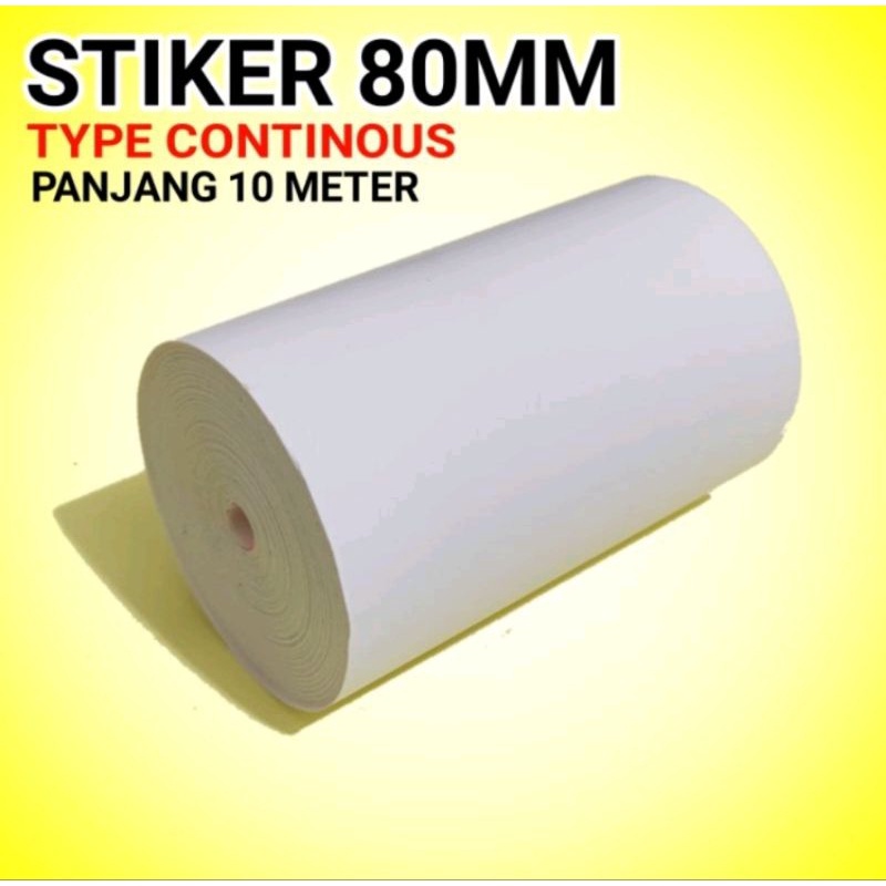 

KERTAS THERMAL LABEL STIKER 80MM PANJANG 10 METER