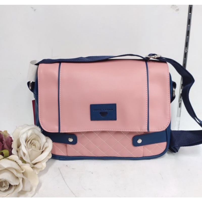 Chatelain Slingbag Pink Navy Milk Teddy (Ready)