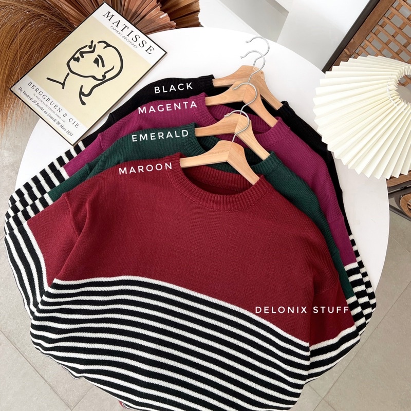 DELONIX | Fanza stripe knit sweater