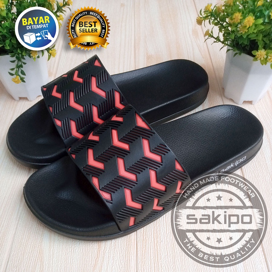 PROMO TAHUN BARU !! SANDAL DISTRO SLIDE REMAJA DEWASA KEKINIAN TERBARU / SANDAL KARET PILON RINGAN TAHAN AIR TERKINI / SAKIPO