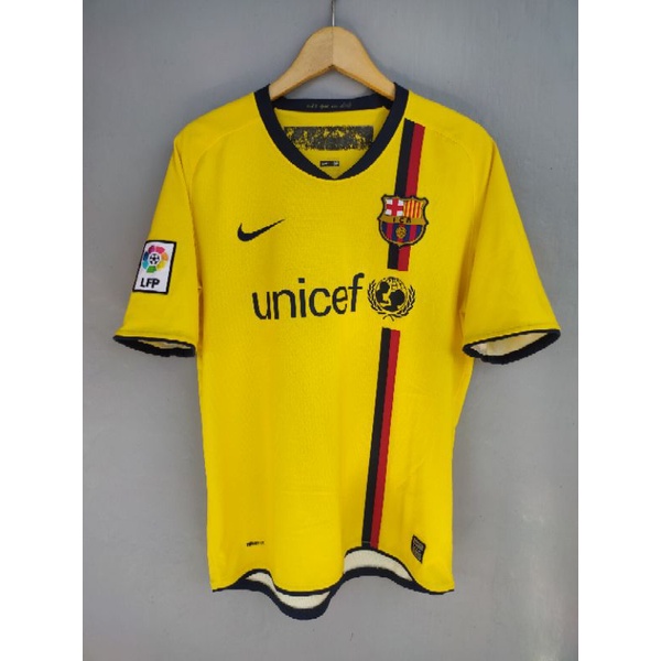 Original Jersey Barcelona 2008-09 Away Kit Treble Winner Second Used
