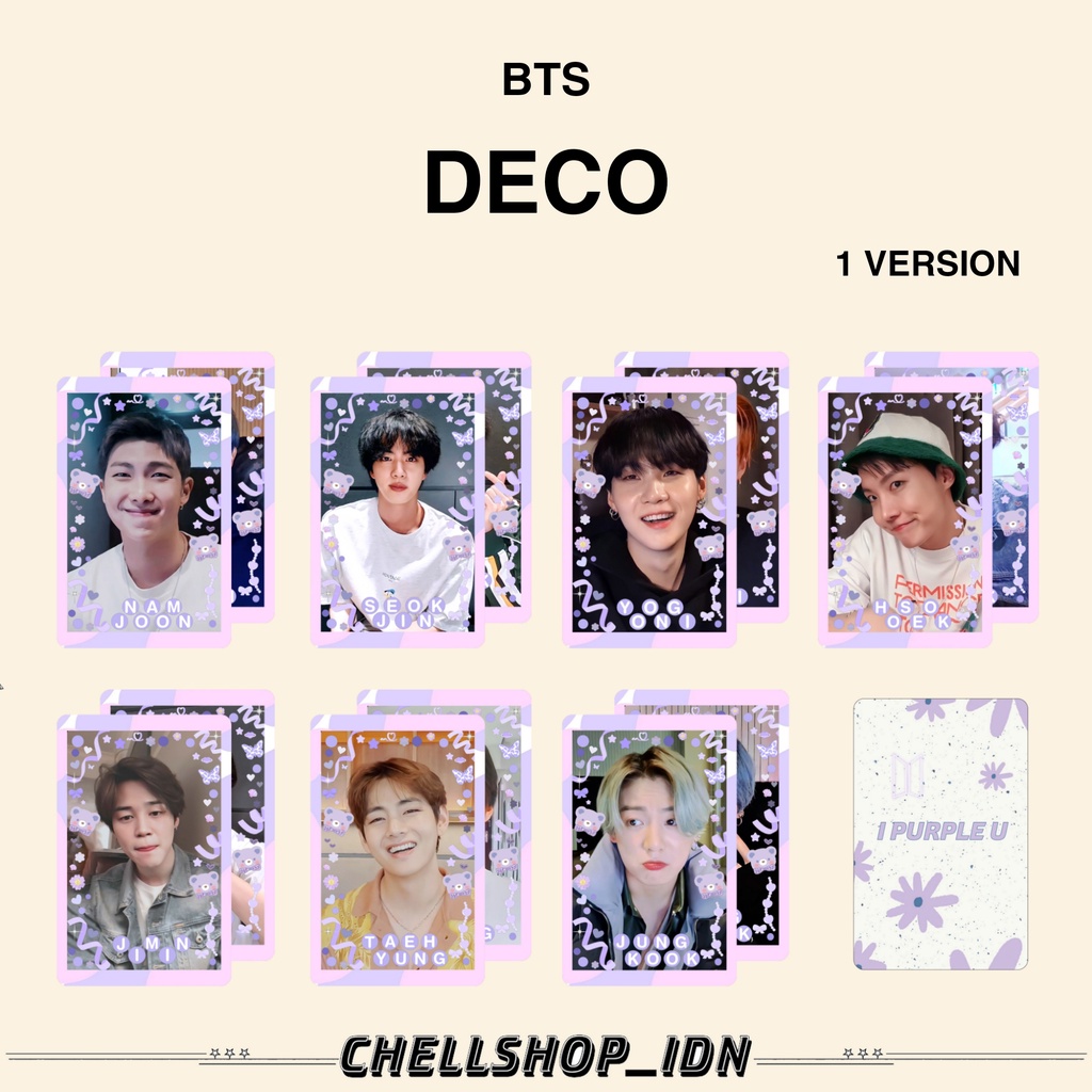 PHOTOCARD BTS DECO|| BTS VLIVE PHOTO