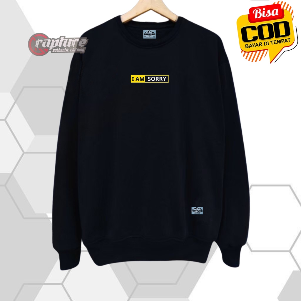 Rapture  Sweater Pria Oversize Crewneck Distro Original 100% Bahan Flecee Tebal Cewek Cowok Lokal Suiter Sablon Print Kasual Street Style Krunek Oblong Lengan Panjang