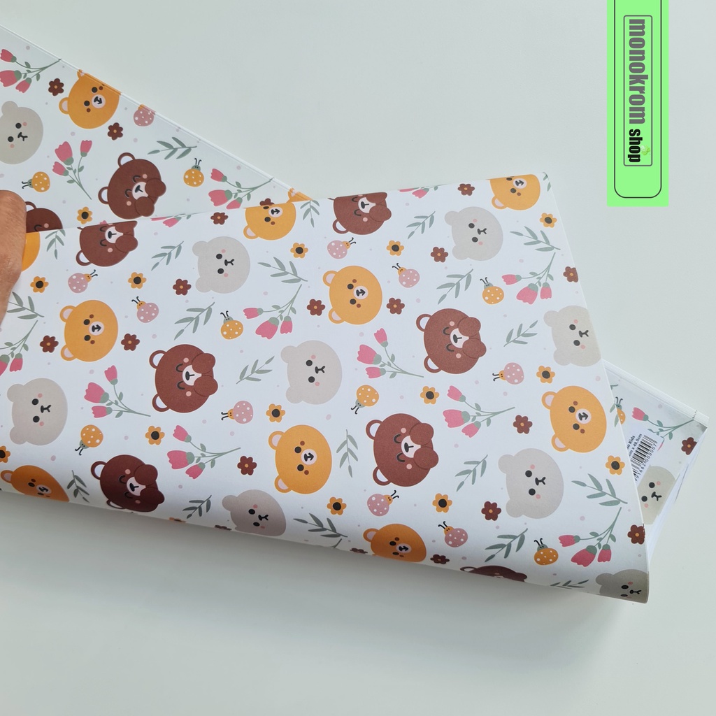 Jual Kertas Kado Sansan Wawa Motif Bear Beruang Cute Floral Wrapping Paper Shopee Indonesia 9215