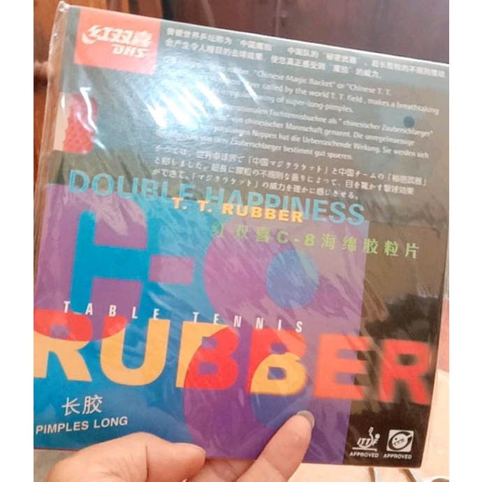 Karet Bet Pingpong Bintik DHS C8 Rubber Blade Bat Tenis Meja