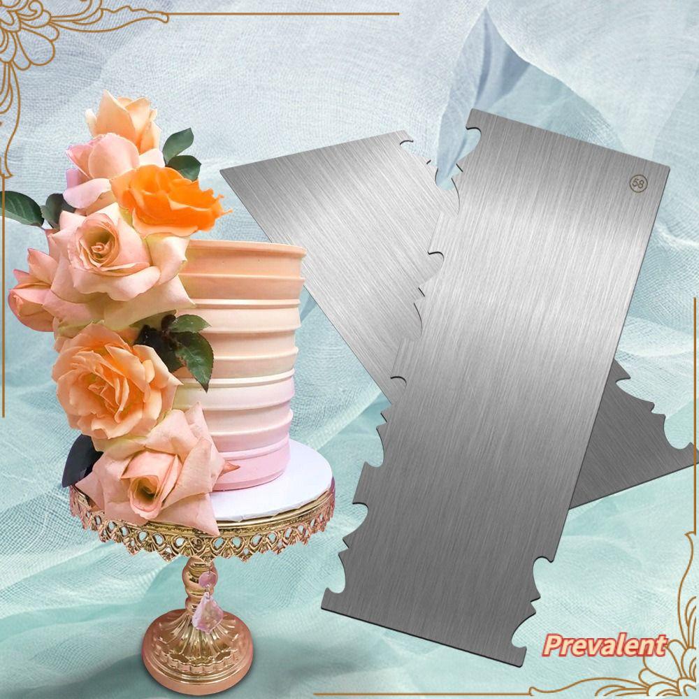 Preva Cake Scraper Sugarcraft Hiasan Kue Pastry Cutter Alat Penghalus Stainless Steel