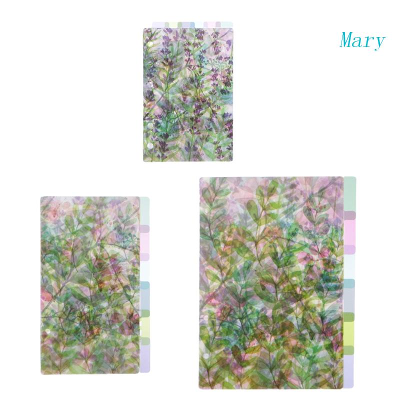 Mary A5 A6 A7 Catoon Sekat Bening Indeks Halaman Sortir Klasifikasi Untuk Pengikat 6 Lubang