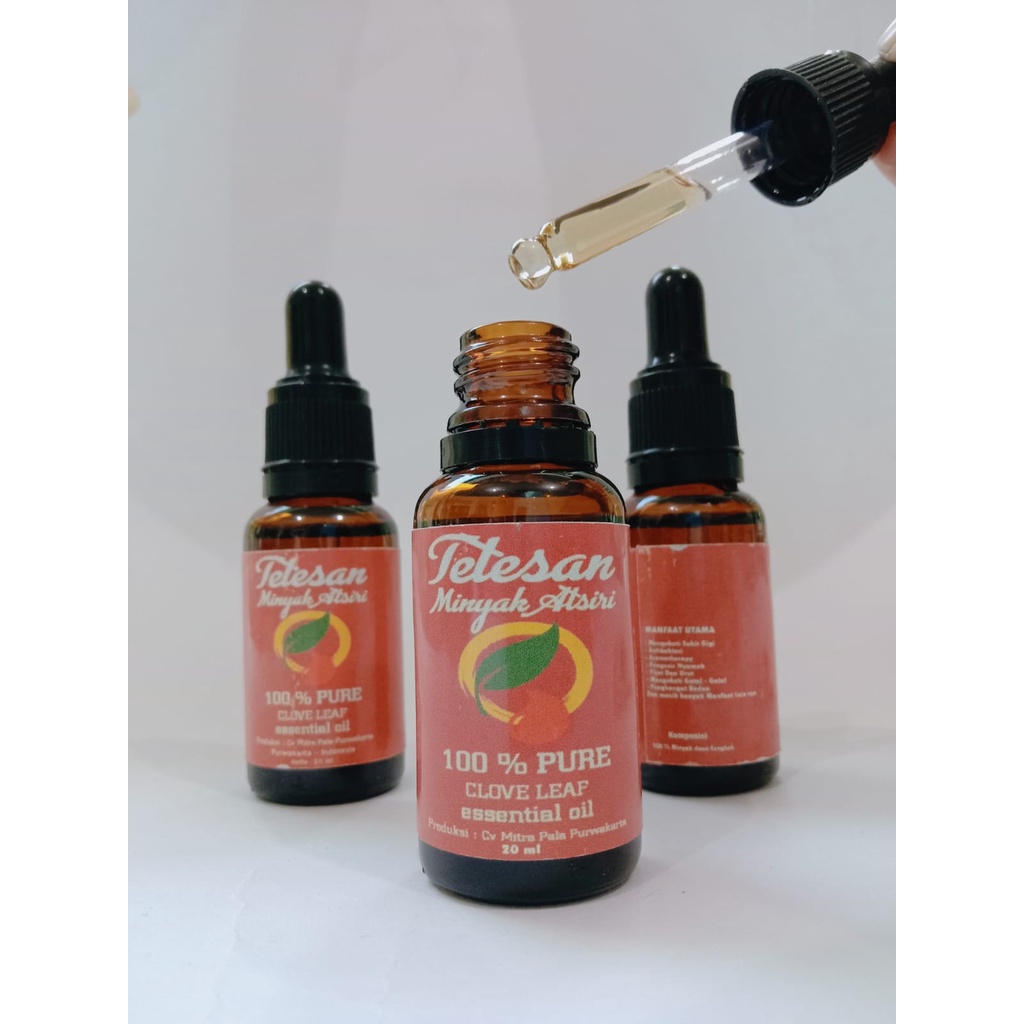 MINYAK DAUN CENGKEH TETESAN MINYAK ATSIRI 100% PURE CLOVE LEAF 20ML