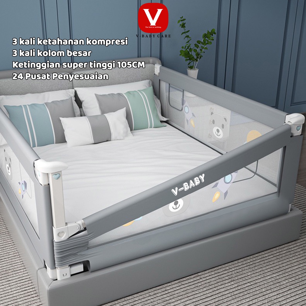 Jual VBABY CARE babyBedrail Baby Bed Rail Safety Guard Bedguard Fence