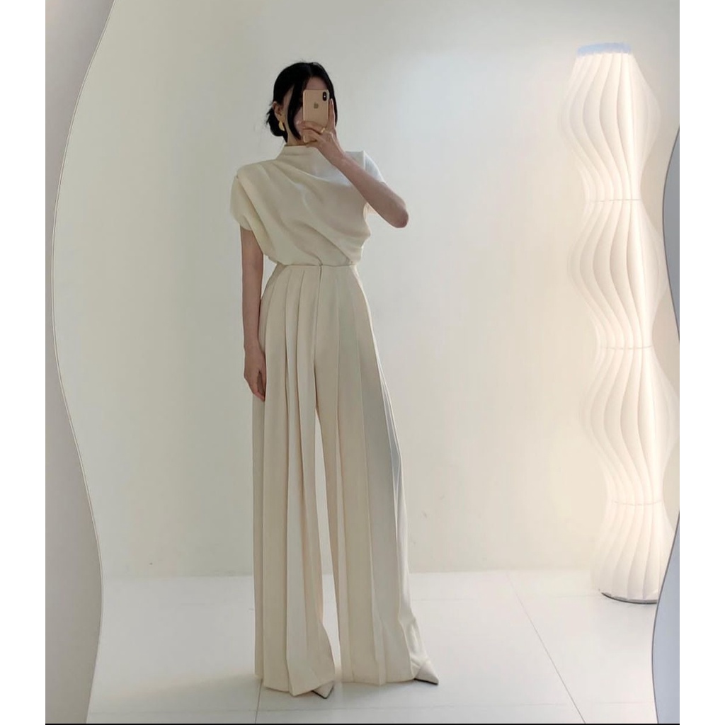 Setelan elegan gaya korea set one size set bisnis formal party dress termurah