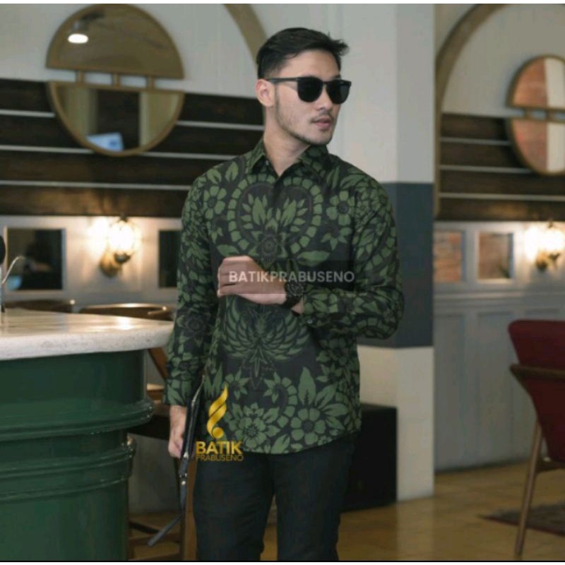 Leker ijo kemeja batik slimfit/ reguler panjang/ pendek ful furing halus