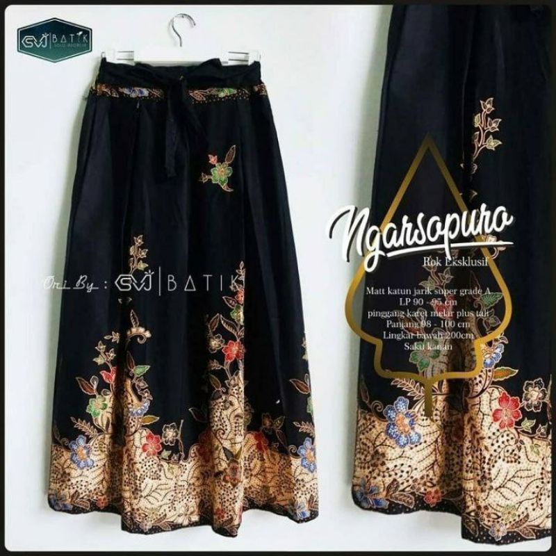 Rok Sogan Seling Premium LP 100  // Rok batik payung // plisket bawahan batik