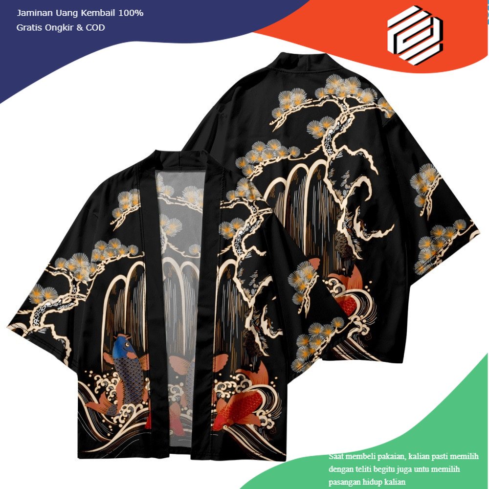 Kimono Anime Custom Printing – Haori Jepang Pria Wanita
