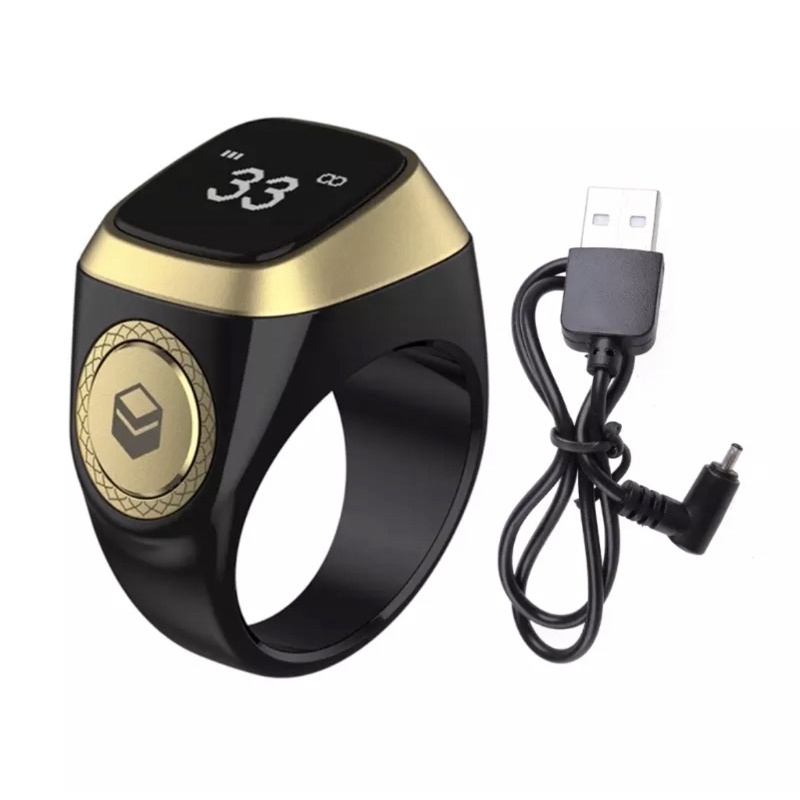 Nisa Aydrus - IQIBLA TOMBOL LOVE DIGITAL TASBIH SMART ZIKR RING WITH BATTERY CHARGING