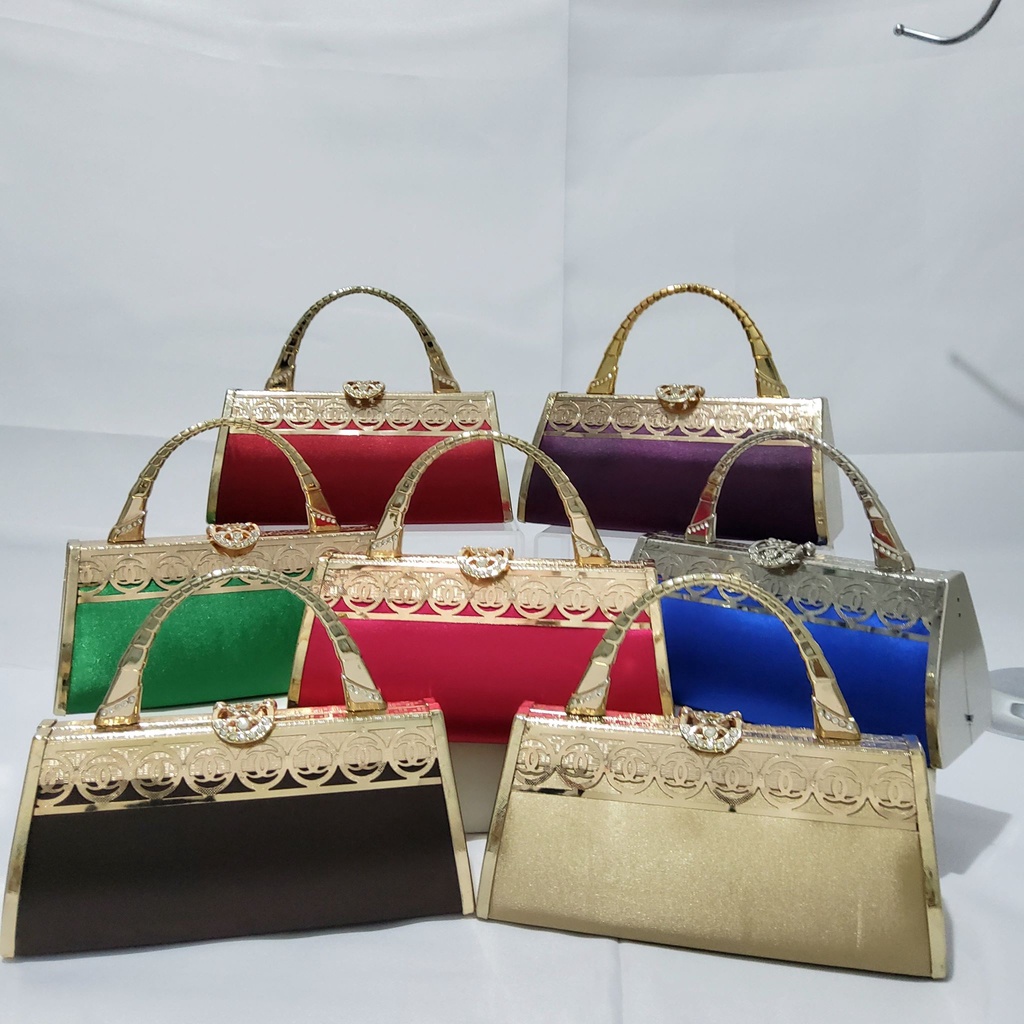 Tas Pesta Import Bahan Satin Warna Tas Kondangan Kebaya 2572