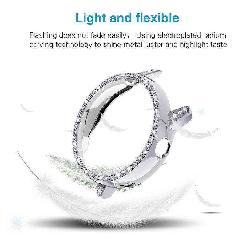 Diamond Casing Pelindung PC Untuk Samsung Galaxy Watch Aktif anti Jatuh Cakupan anti Gempa Bling case Tritone