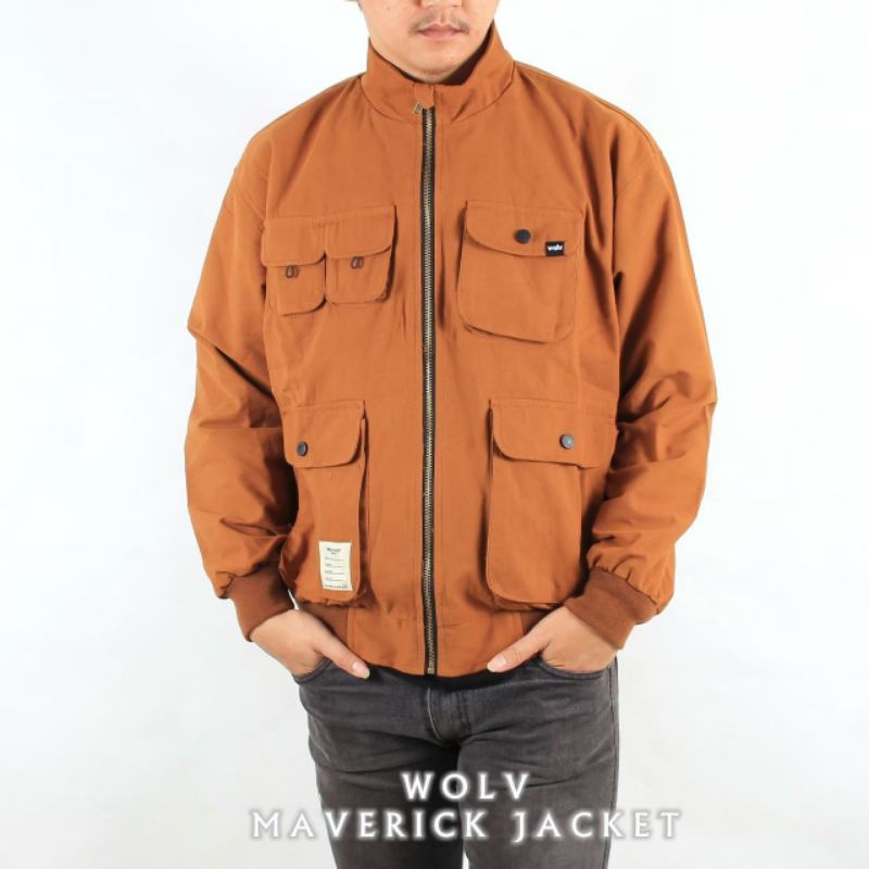 JAKET MAVERICK WOLV ORIGINAL / JAKET BOMBER VINTAGE WOLV / JAKET PRIA