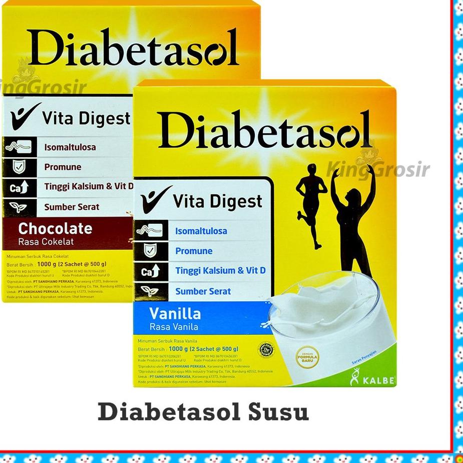 

TERMURAH Diabetasol Susu 1000 gr / 600 gr Susu Untuk Diabetes / Minuman Nutrisi Pengganti Makanan