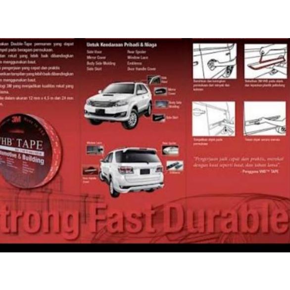 

Dijamin Puas 3M Double Tape VHB 12MM /24MM x 4.5MM