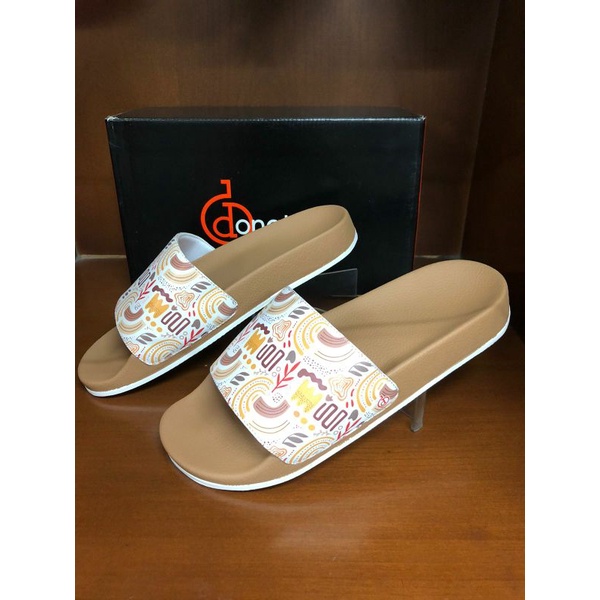 Donatello Sandal Slip On Wanita Kasual Printing PD63201 Original