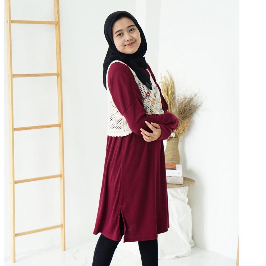 Big Sale Sabrina Tunik Rib Jumbo Oversize Baju Wanita by dailyofprincess