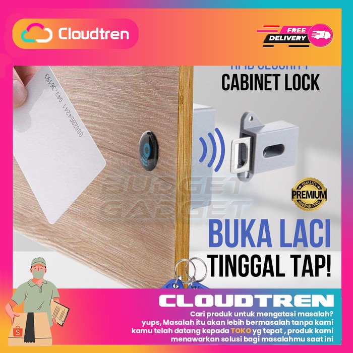 

Golden Security Kunci Lemari Sensor RFID Keyless Cabinet Lock - SCRFID - Hitam