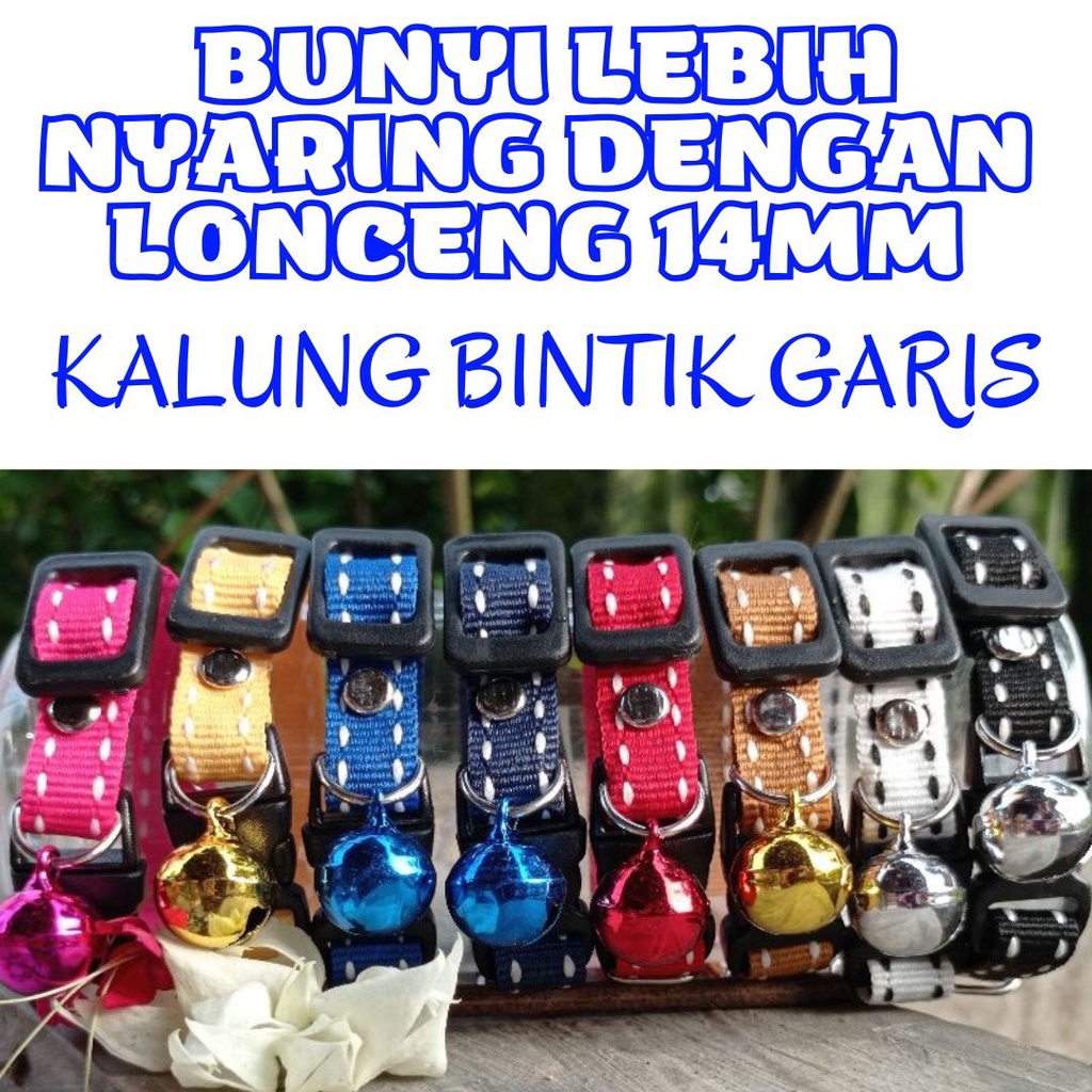 KALUNG KUCING BINTIK LONCENG 14mm FEFARM